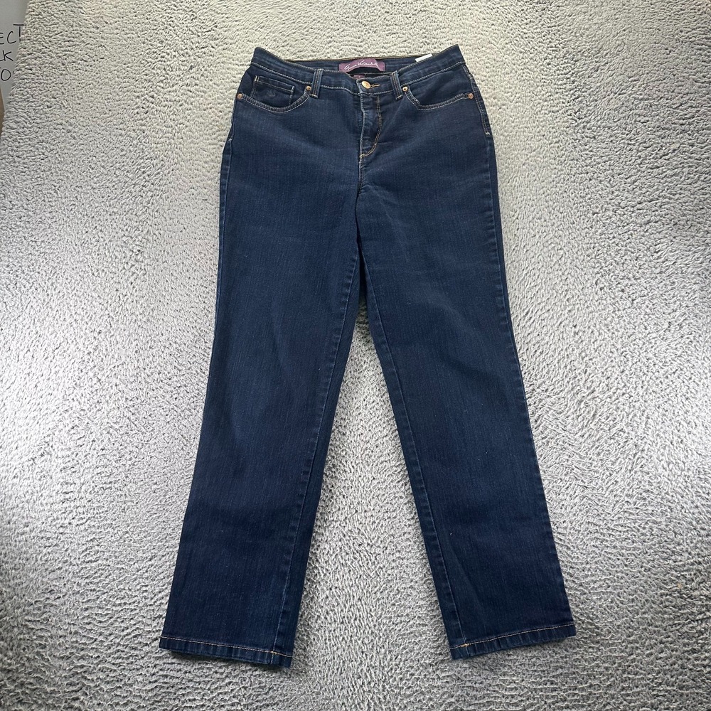 Gloria Vanderbilt Amanda Jeans Womens 8 Blue‎ Cotton Denim Straight Leg Workwear